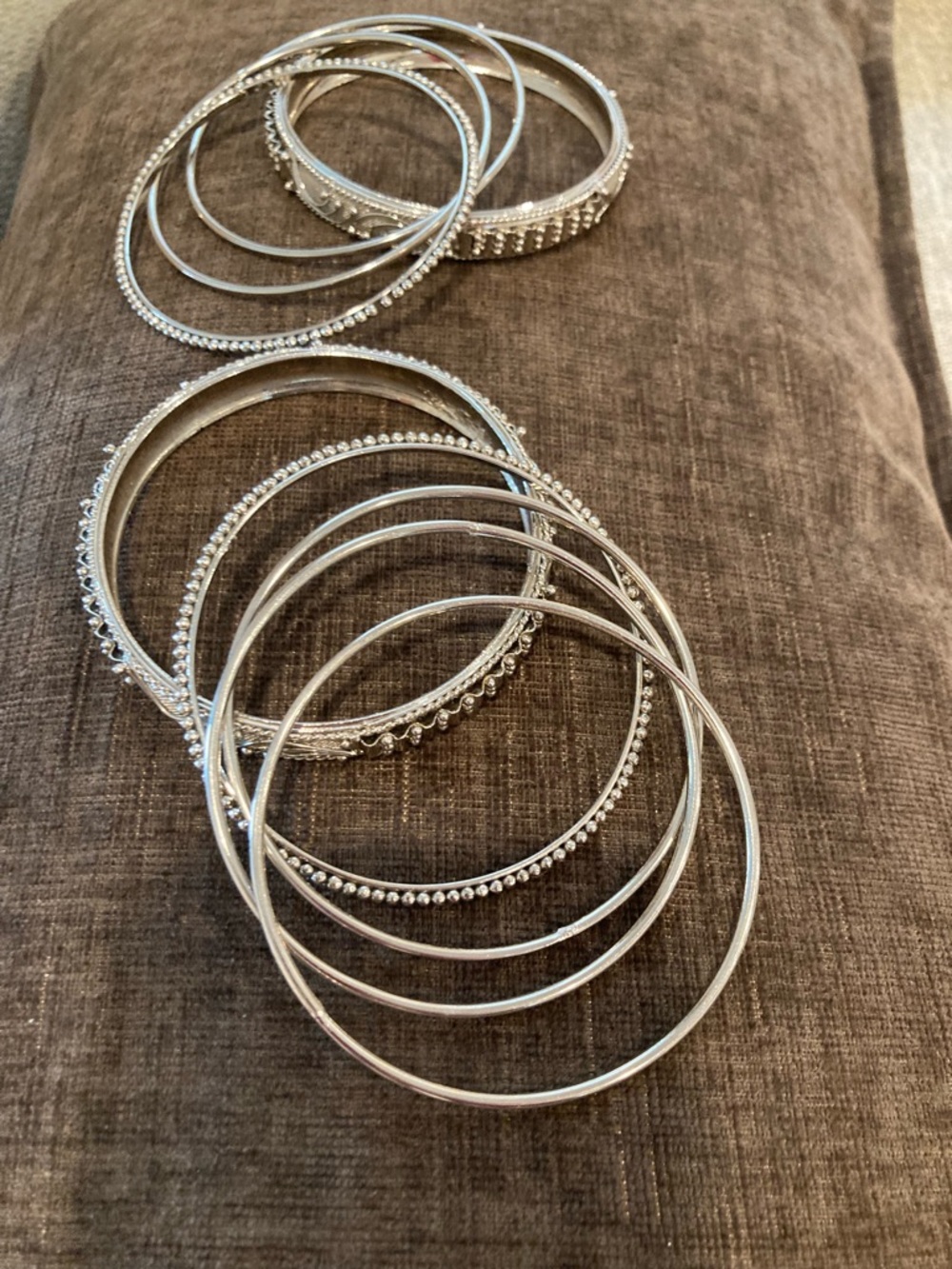 Silver Bangles - Set of 8